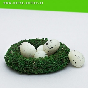Jajeczka nakrapiane duże 6szt. białe