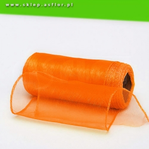 organza pomarańczowa - szerokość 12 cm