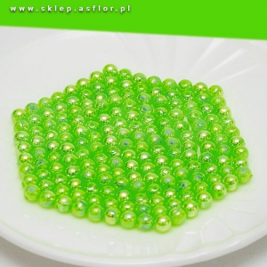 Perełki z dziurką 6 mm zielone